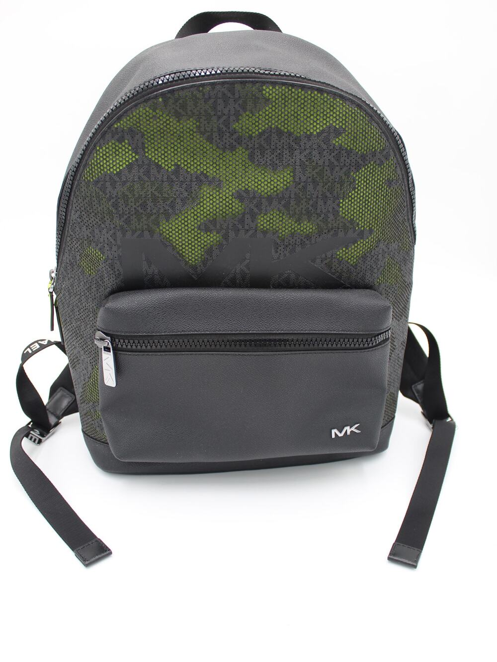 Michael Kors Camo Backpack Mens Black Green Logo Travel Bag School Preppy